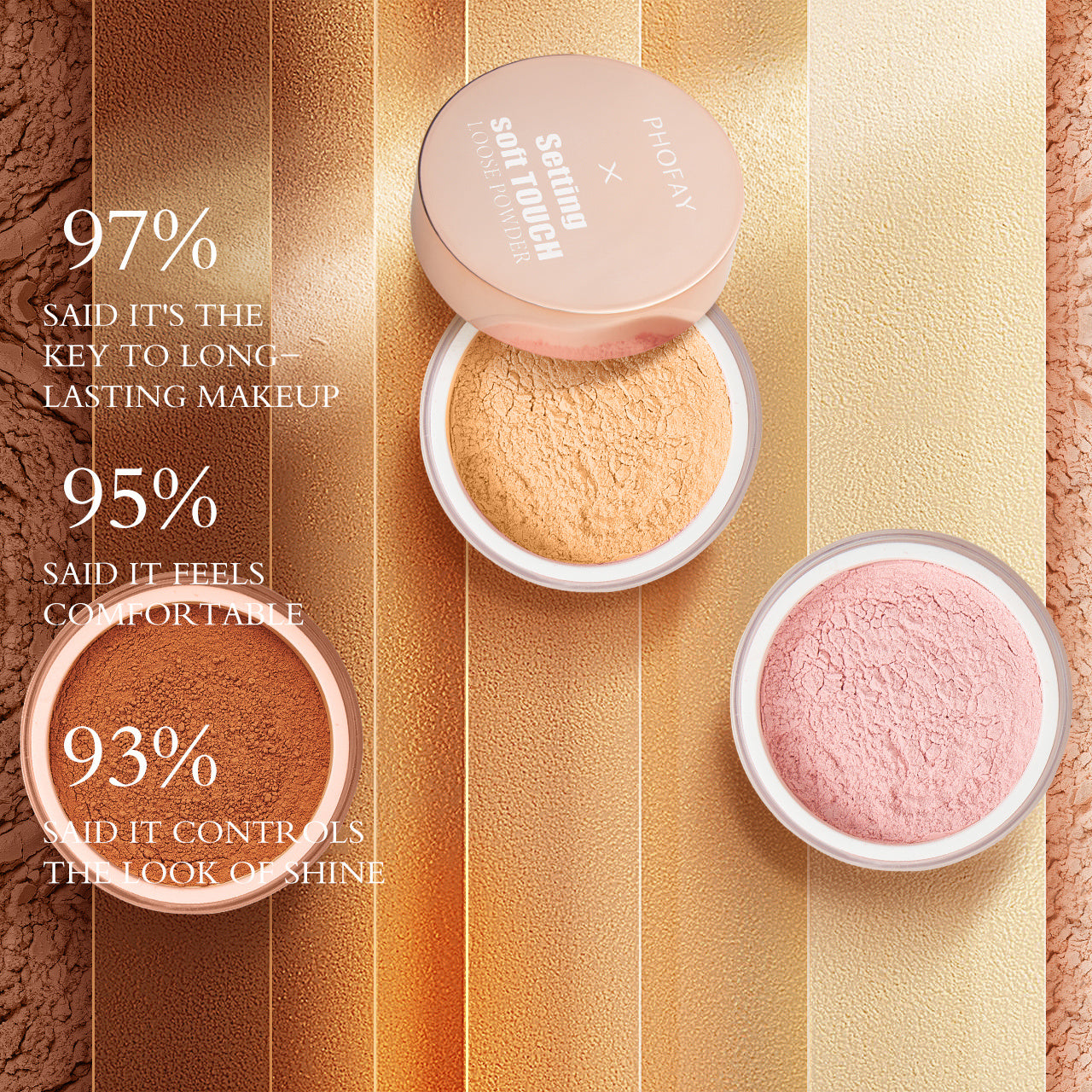 PHOFAY Impostazione Soft Touch Cipria in polvere liber